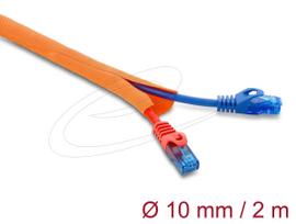 Apsauginė kabelių rankovė savaime užsidaranti DELOCK 2 m x 10 mm oranžinė