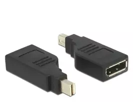 Delock adapteris Mini DisplayPort 1,2 vyriškas > DisplayPort moteriškas 4K 90° pasuktas - DisplayPort adapteris - Mini DisplayPort (vyriškas) kampuotas į DisplayPort (moterišką) kampuotas - Juodas (65626)