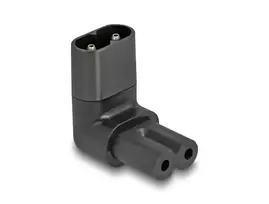 DeLOCK tinklo adapteris IEC 60320 C8 į C7 kištukinis lizdas 2,5 A 90° juodas