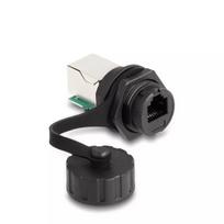 DeLOCK RJ12 lizdo jungtis prie RJ12 lizdo IP68 vandeniui atspari juoda