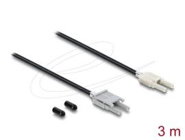 Optinio pluošto adapterio kabelis DELOCK 91030, daugiamodis POF, 3 m, juodas/pilkas
