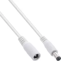 InLine prailginimo laidas DC, kištukas/lizdas 5.5x2.1mm, AWG 18, baltas 3m