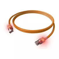 EasyLan DualBoot LED pataisos laidas RJ45 S/FTP Cat.6A (Class EA) – su saCon kištuku – LSOH – oranžinis – 7 m