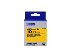 Epson kasetė etiketėms Pastel LK-5YBP Juoda/Geltona 18mm (9m)