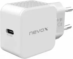 nevox USB PD Type C įkroviklis (maitinimo adapteris) 30 W baltas (2008)