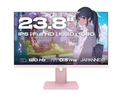 Monitorius JAPANNEXT JN-I238FHD120F-HSP-PK 60,5 cm (23,8 colio) 1920 x 1080 pikselių Full HD LCD Rožinis
