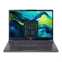 Nešiojamas kompiuteris Acer Aspire 16 A16-71M-506P, Intel Core 5 115U, 16 colių WUXGA+ 2048×1280, 16GB LPDDR5x, 1 TB SSD, Wi‑Fi 6E, Windows 11 Home, Pilka