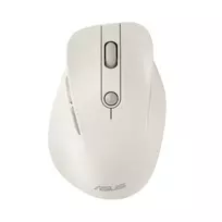 Belaidė dešiniarankė pelė ASUS MD105 MK-W – RF + Bluetooth, 2400 DPI, ratukas, baterija, smėlio spalvos