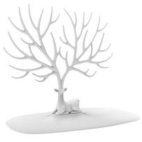 Jewelry Organizer Tree Stand with Tray for Rings Earrings Necklaces and Bracelets Decorative Display Holder for Desk Vanity or Bathroom One Size