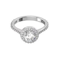 Swarovski Una Angelic Personalized Pavé Round Cut Ring Women's Silver silver 58 sidabras