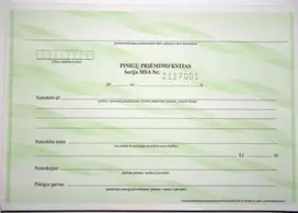 Pinigų priėmimo kvitų blankas su numeriais, A5, 2x50 (0720-036)