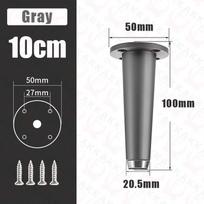 KAK Space Aluminum Alloy Gold Furniture Legs Adjustable Black Table Feet Sofa Leg Replacement with Rubber Pad Furniture Hardware