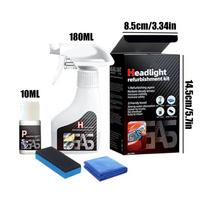 Car Headlight Cleaner 180ml Headlight Polishing Cleaner with Coating Agent Weatherproof Scratch-Resistant Cleaning Tool for Car