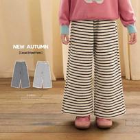 LUSON Okids Toddler Girl's Relaxed Striped Wide-Leg Pants 90