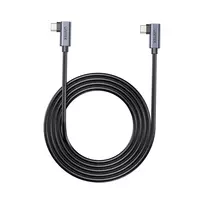 USB-C kabelis Unitek C14147ABK01-1M, 1 m, 90° kampiniai jungtys, USB PD 3.0 100W, duomenys 480Mbps, juodas