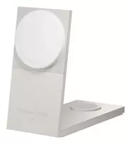 Belaidis įkroviklis Native Union Rise 3‑in‑1 Qi2 — USB, 2 m laidas, šviesiai pilka (Smiltainio)