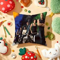 F-Fast And F-Furious R-R34 Cushion Cover Plush Fabric Soft Double-Sided Printed Sofa Warm Winter Home Gift Pillow Cover Peach skin 18*18(CM)-1Pcs