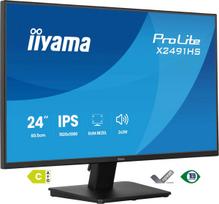 Monitorius IIYAMA ProLite X2491HS-B1 23,8 colio (60,5 cm) Full HD IPS LCD, 1920×1080, 178° žiūrėjimo kampai, matinis, įmontuoti garsiakalbiai, VESA, juodas