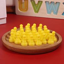 32vnt 2,5*1,5cm Chessman plastikiniai pėstininkai šaškės figūrėlės žaidimams stalviršio žymeklių komponentai geltona