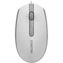 CANYON pelė M-10 laidinė balta pilka