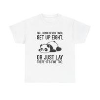 Men's and Women's T-shirts Panda Funny L black