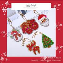 Special-Shaped Brick Diamond Painting Keychain Diy Christmas Series Cartoon Decorative Small Pendant qc018 christmas series (5-piece set)
