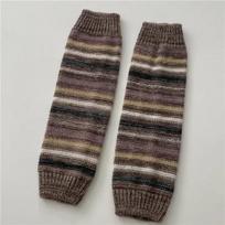 Women Autumn Winter Leg Warmers Warm Knitted Foot Cover Knee Socks JK Girl Lolita Striped Long Socks Stockings Women Leg Warmers One Size kava