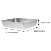 Rectangle Stainless Steel Baking Pan Fast Heat Conduction Oven Tray Bread Cake Mold Multi-Use Baking Tool Cake Pans