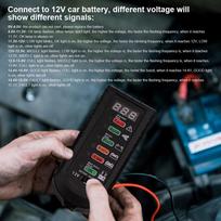 12V 24V Car Battery Tester Motorcycle Battery Tester Checker Universal Portable 6 LED Indicator for Testing Battery Condition China Mainland