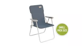 Kempingo kėdė Outwell Blackpool Ocean Blue – dviejų kojų sulankstoma kėdė, maks. apkrova 120 kg, 3,3 kg, 55 cm pločio