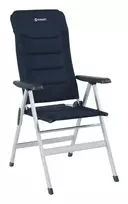 Kempingo kėdė Outwell Clarenville – 4 kojos, maks. apkrova 150 kg, mėlyna, 5,5 kg, 640×750 mm