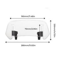 Universalus motociklo priekinis stiklas Reguliuojamas kampas Motociklo vėjo deflektorius Auto Style B-Transparent