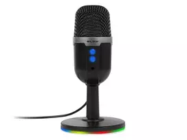 BLOW studijinis mikrofonas su LED stovu – laidinis USB 2.0, 20–16000 Hz, jautrumas -50 dB, 237 g