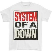 Men's System Of A Down Triple Stack Box Slim Fit T-shirt X-Large White L