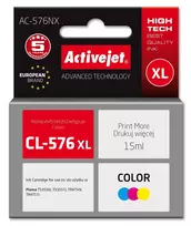 Kasetė su rašalu ActiveJet AC-576NX suderinama su Canon CL-576XL didelės talpos, dažų pagrindu, geltona/raudona/mėlyna, 15 ml