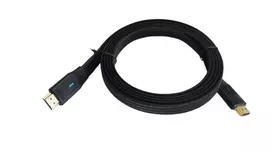 HDMI kabelis v 2.1 plokščias juodas 3m