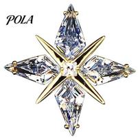 Brooch Pin with Invisible Safety Buckle, Star Shape Lapel Cubic Scratch Resistant Zirconia Rhinestone Accent, for Suits Shirts Wedding Formal sidabras