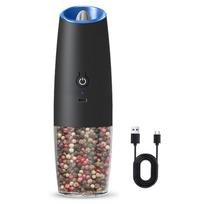 T02C!Rechargeable Electric Salt And Pepper Grinder, Adjustable Electric Salt And Pepper Grinder juoda