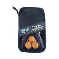 6PCS Dual Rackets Ping Pong Racket Set Black Red Table Tennis Rackets  Beginner Training raudona