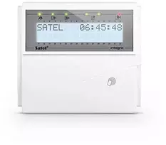SATEL LCD klaviatūra (balta foninė lemputė, 125 kHz artumo kortelių skaitytuvas) INT-KLCDR-W