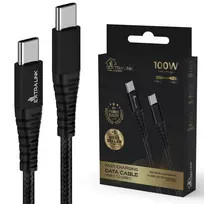 Extralink Smart Life Pintas USB Type-C laidas 100W USB Type-C į Type-C 2m Juodas, 480Mbps, 20V 5A