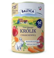 BALTICA Smaki regionów Triušis su morkomis - šlapias šunų maistas - 400g