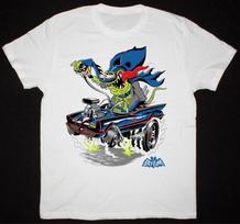 Rat and Fink Ed Big Daddy Roth Bat-Fink Shirt Unisex White S-2345XL UU072 3XL