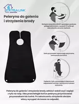 Extralink barzdos skutimo pelerina kirpimui ir priežiūrai, juoda