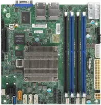 SUPERMICRO A2SDi-4C-HLN4F – Pagrindinė plokštė – Mini-ITX – Intel Atom C3558 – USB 3.0 – 4 x Gigabit LAN – Integruota grafika – BULK