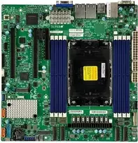 Super Micro SUPERMICRO X13SEM-TF – pagrindinė plokštė – micro ATX – LGA4677 Socket-E – Intel C741 mikroschemų rinkinys – USB 3.2 Gen 1 – 2 x 10 Gigabit LAN – Integruota grafika (MBD-X13SEM-TF-B)