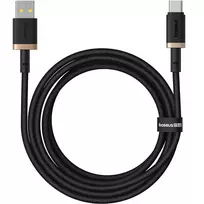 Baseus Dura USB Type A į Type C 60 W greito įkrovimo laidas 2 m juodas, auksinis