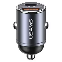 Automobilinis įkroviklis usams C38 30W — 1x USB-A + 1x USB-C greitas įkrovimas