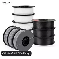 3D spausdinimo filamentas Creality PLA+ 1,75 mm balta pilka 1 kg