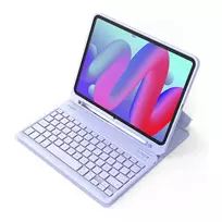 Bevielis Bluetooth klaviatūra Inateck KB04002 su jutikliniu kilimėliu, QWERTY, 280 mAh baterija, violetinė – skirta iPad Air 11 colių (6/7 kartos)